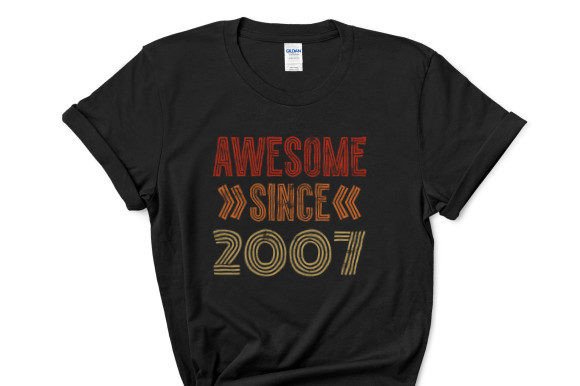 Awesome Since 2007 Graphics for T-Shirt Designs