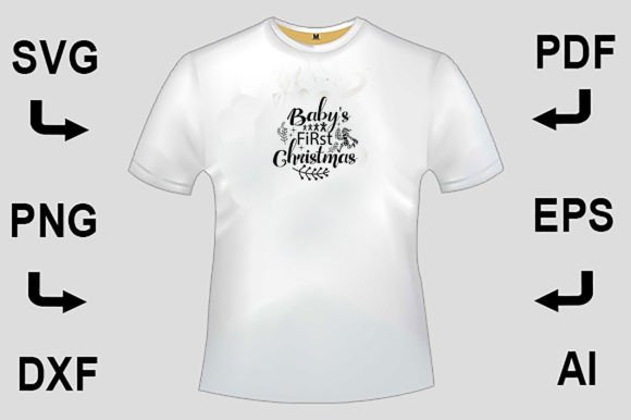 Baby's First Christmas SVG T-Shirt Design