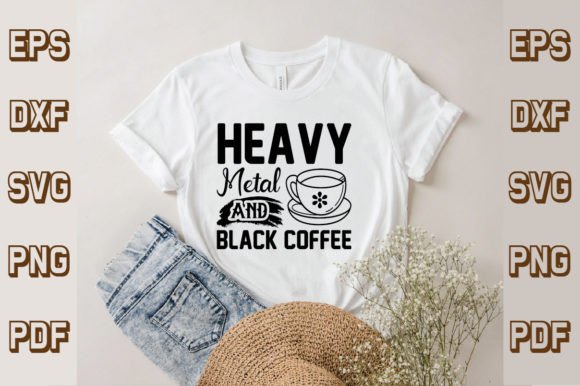 Heavy Metal and Black Coffee Svg, Coffee Graphics