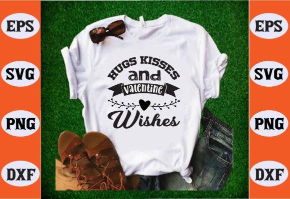 Hugs Kisses and Valentine Wishes Svg Graphics
