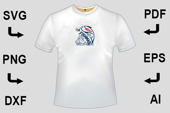 Merry Fishmas SVG T-Shirt Design