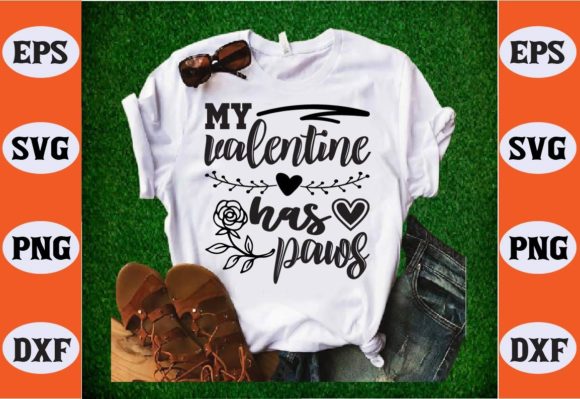 My Valentine Has Paws Svg