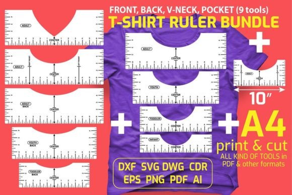 T Shirt Ruler Alignment Center Tool: Graphics & Crafts